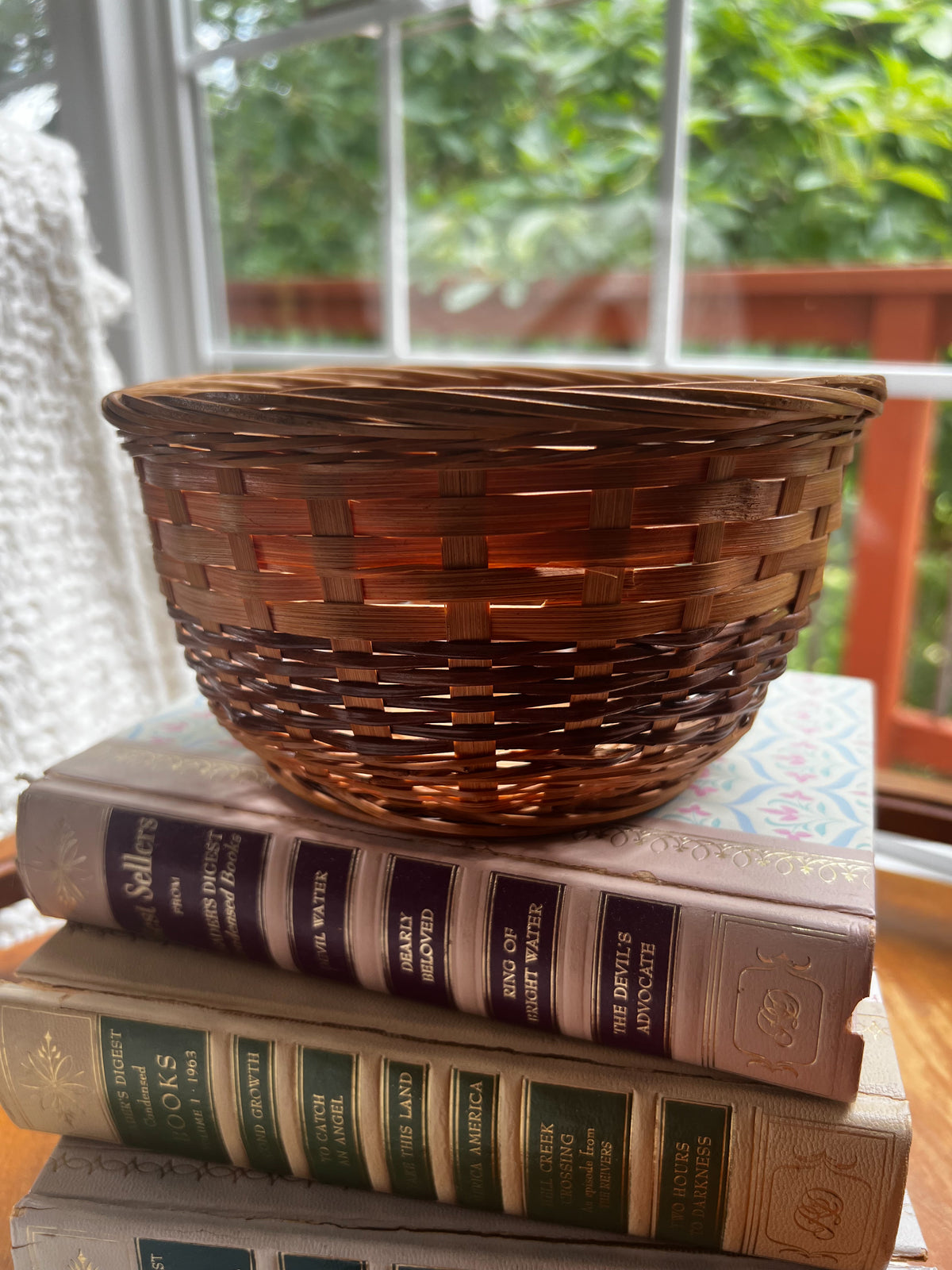 Small Vintage Wicker Gathering Basket