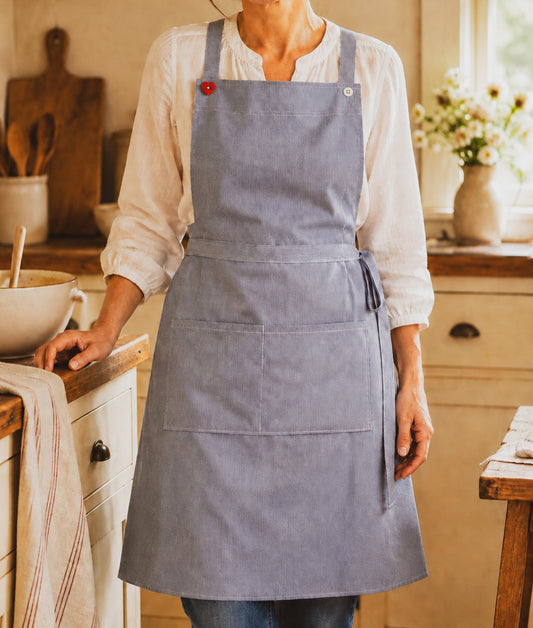 The Blue Button-Down Everyday Apron