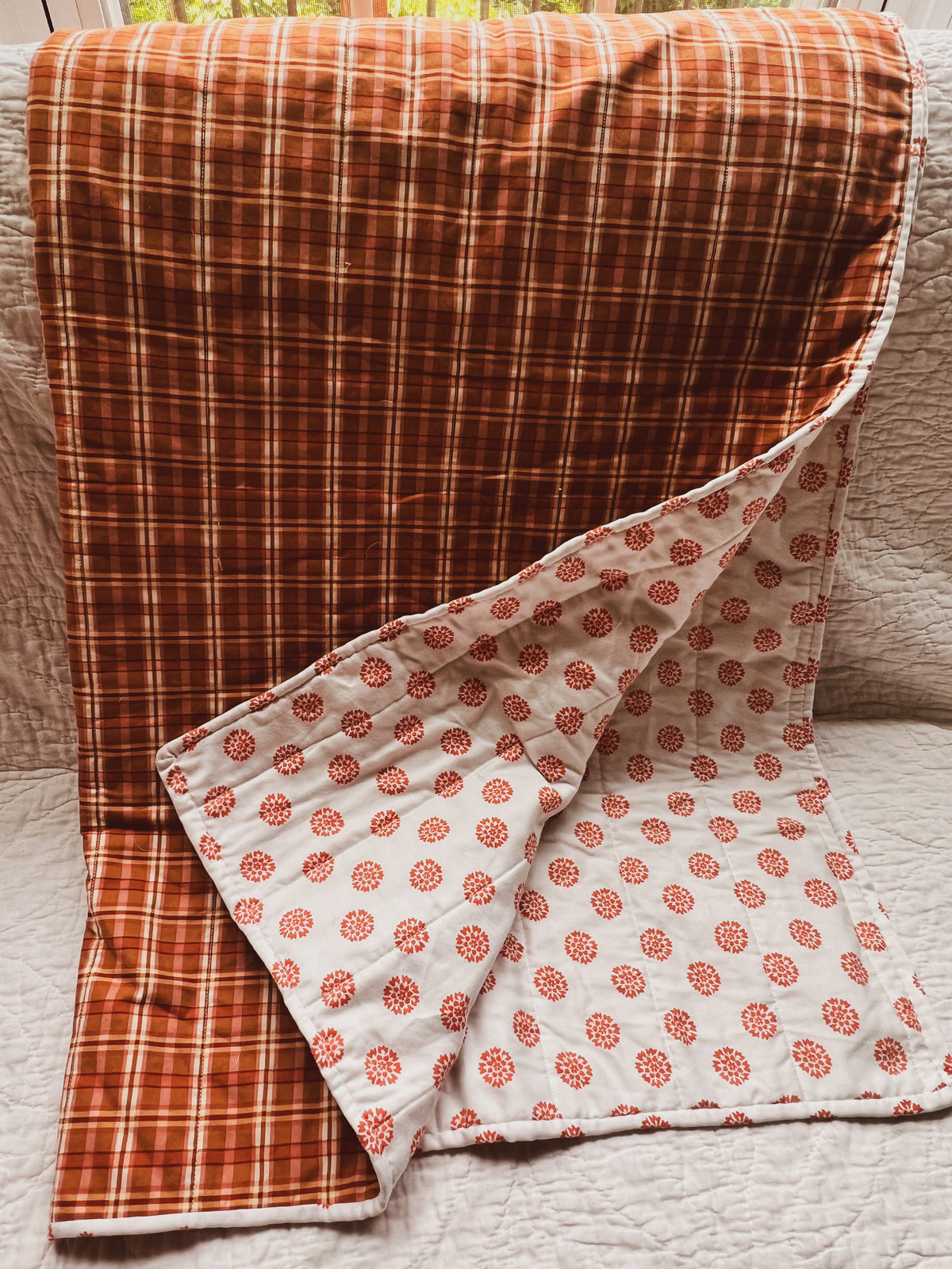 Autumn Plaid Heirloom Baby Quilt