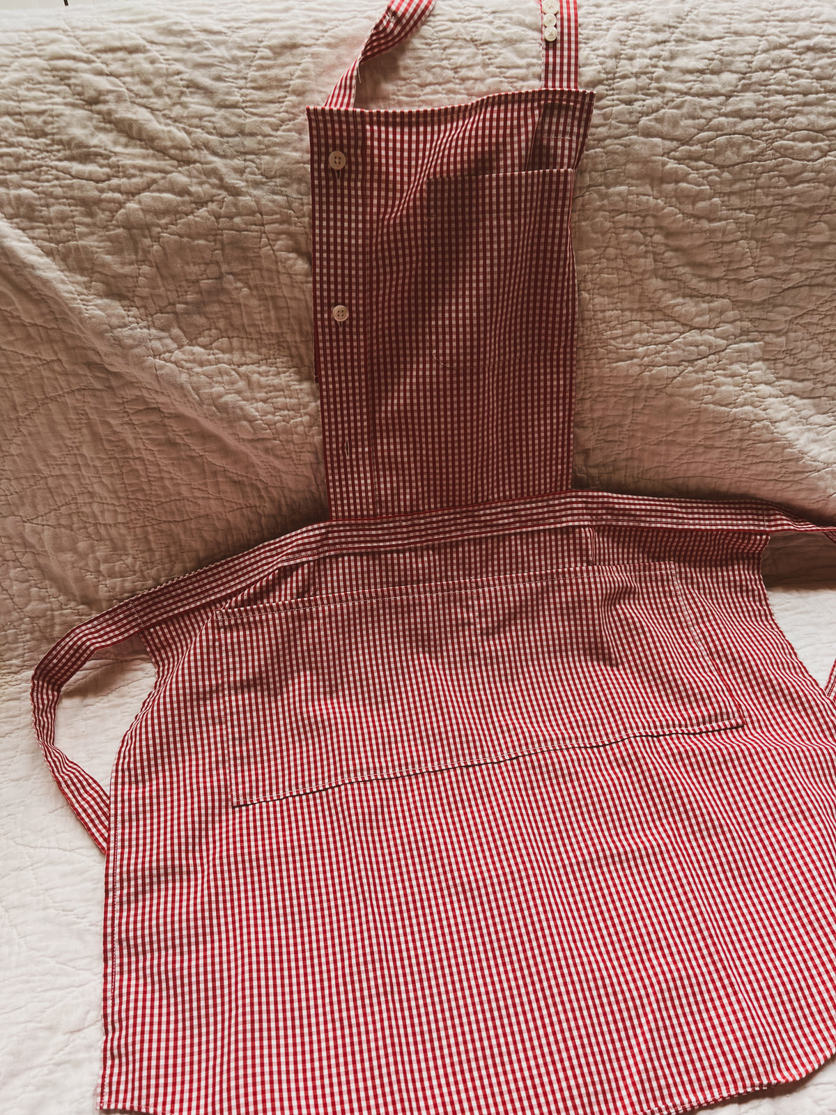 The Red Gingham Everyday Apron