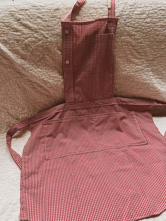 The Red Gingham Everyday Apron