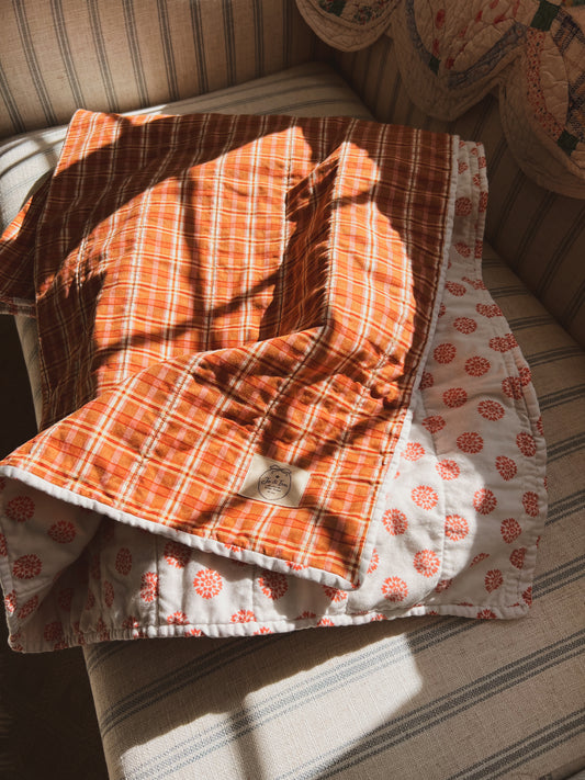 Autumn Plaid Heirloom Baby Quilt