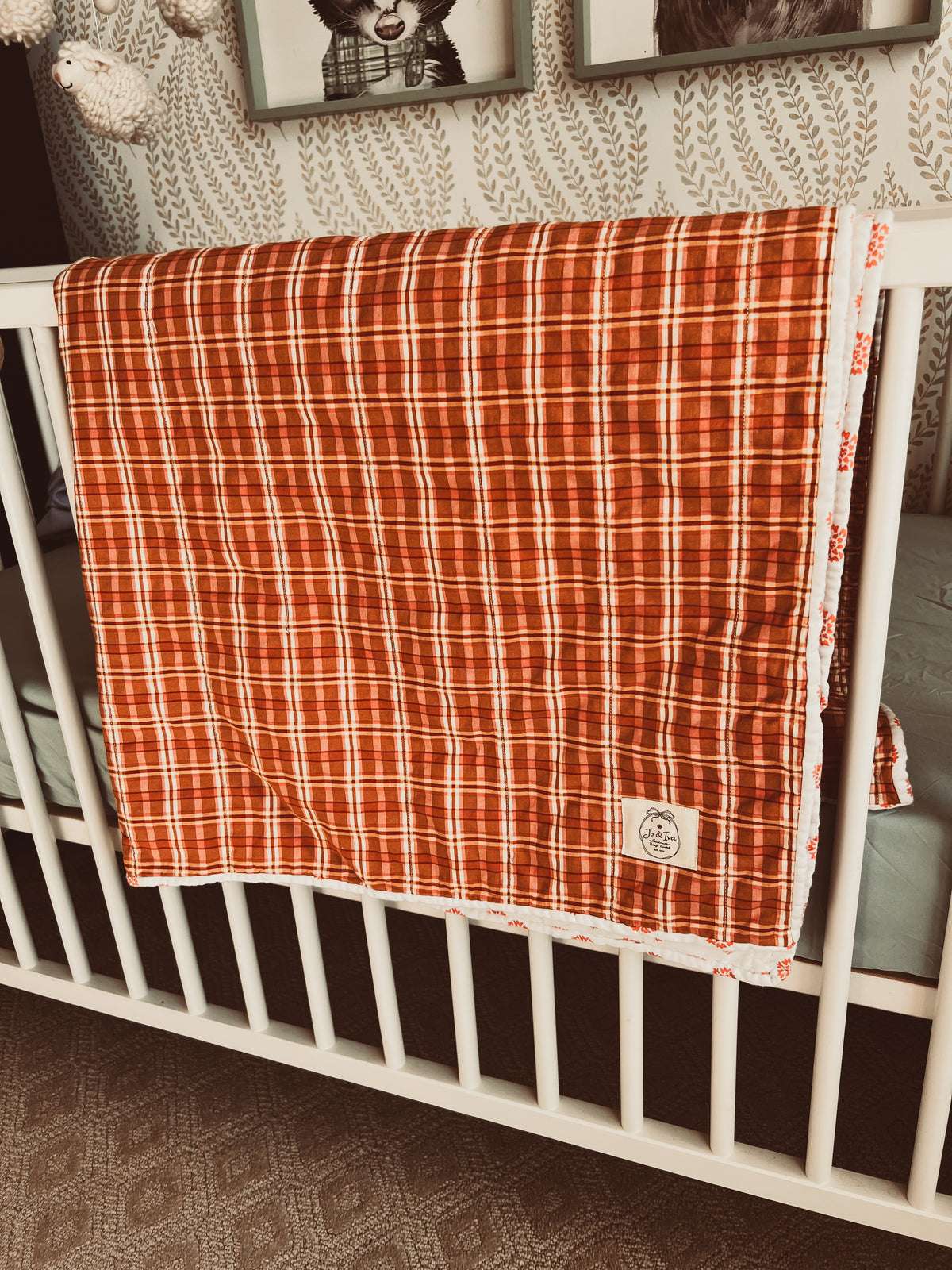 Autumn Plaid Heirloom Baby Quilt