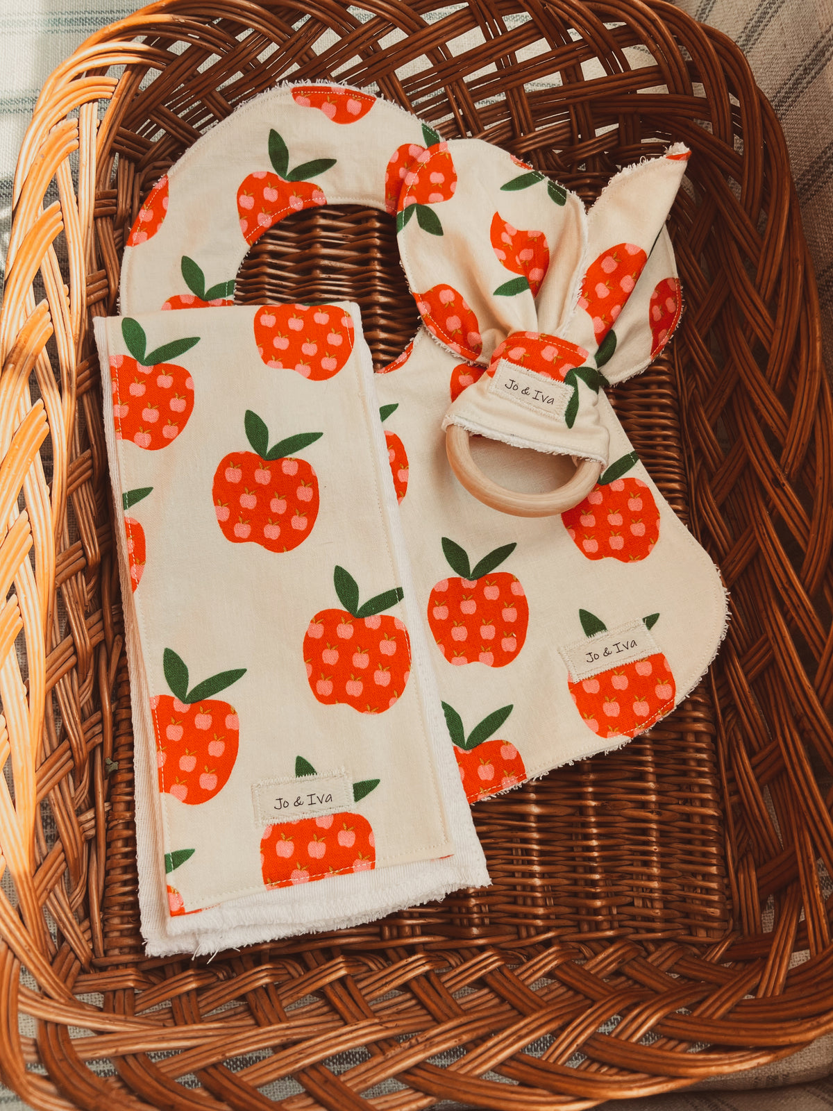Orchard Apple Baby Essentials Gift Set Red