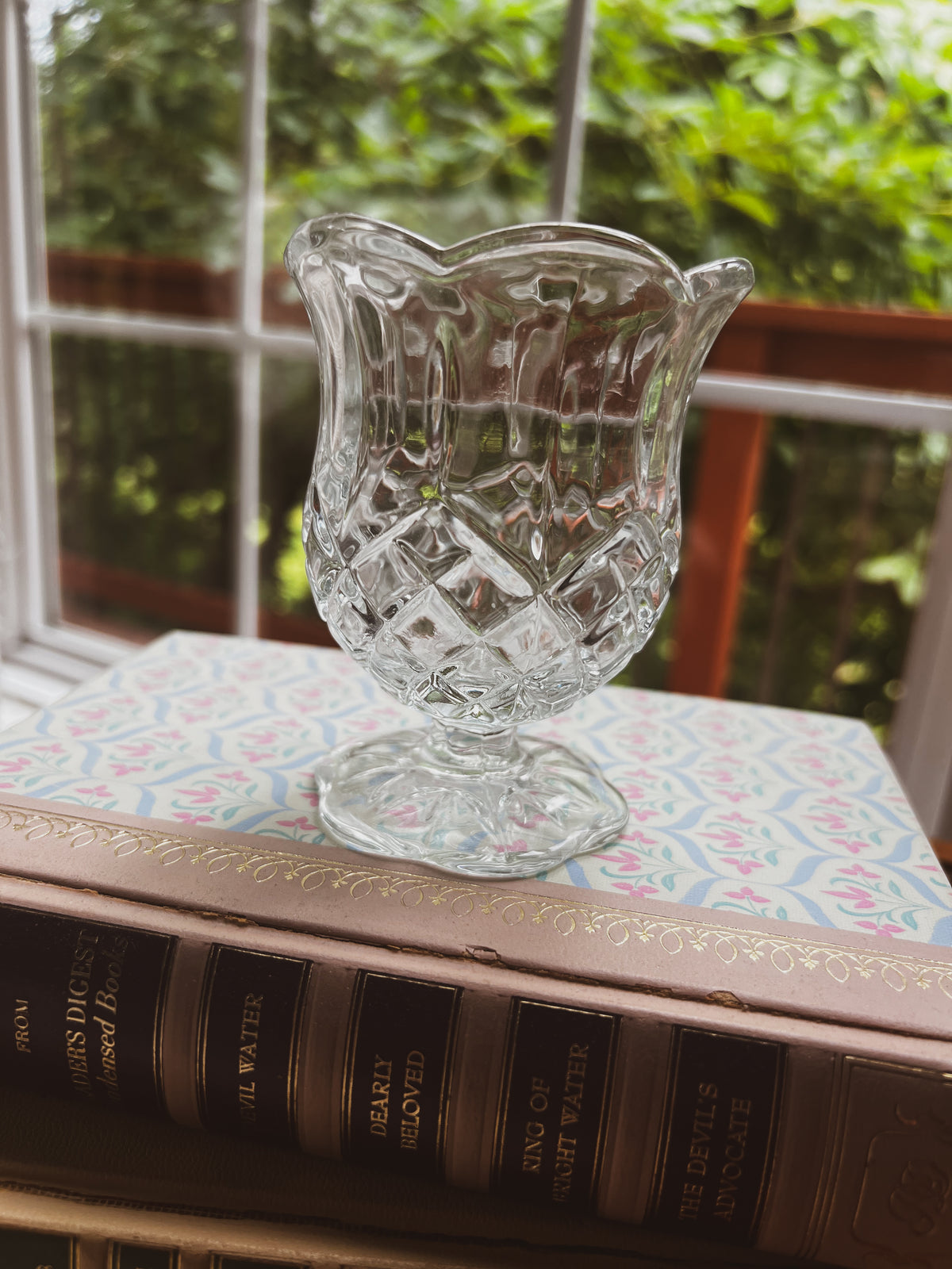 Diamond-Cut Glass HomeCo Mom Vase