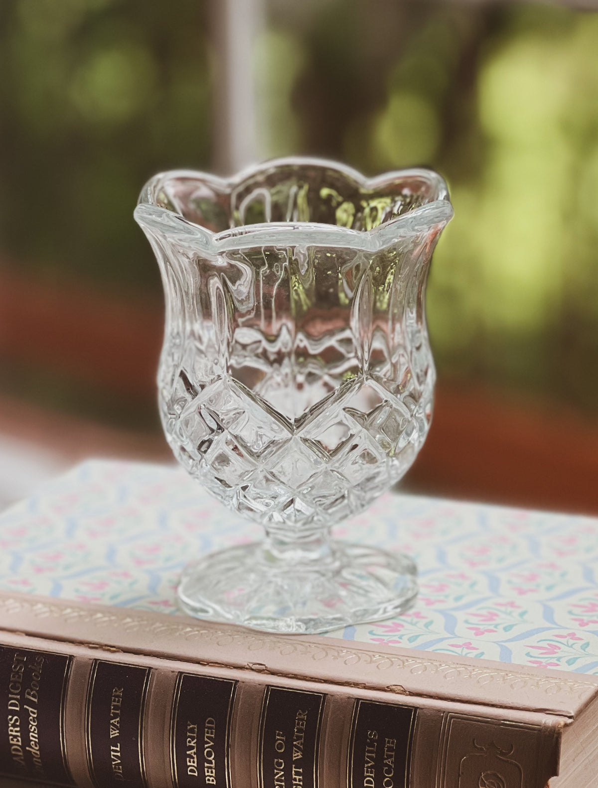 Diamond-Cut Glass HomeCo Mom Vase