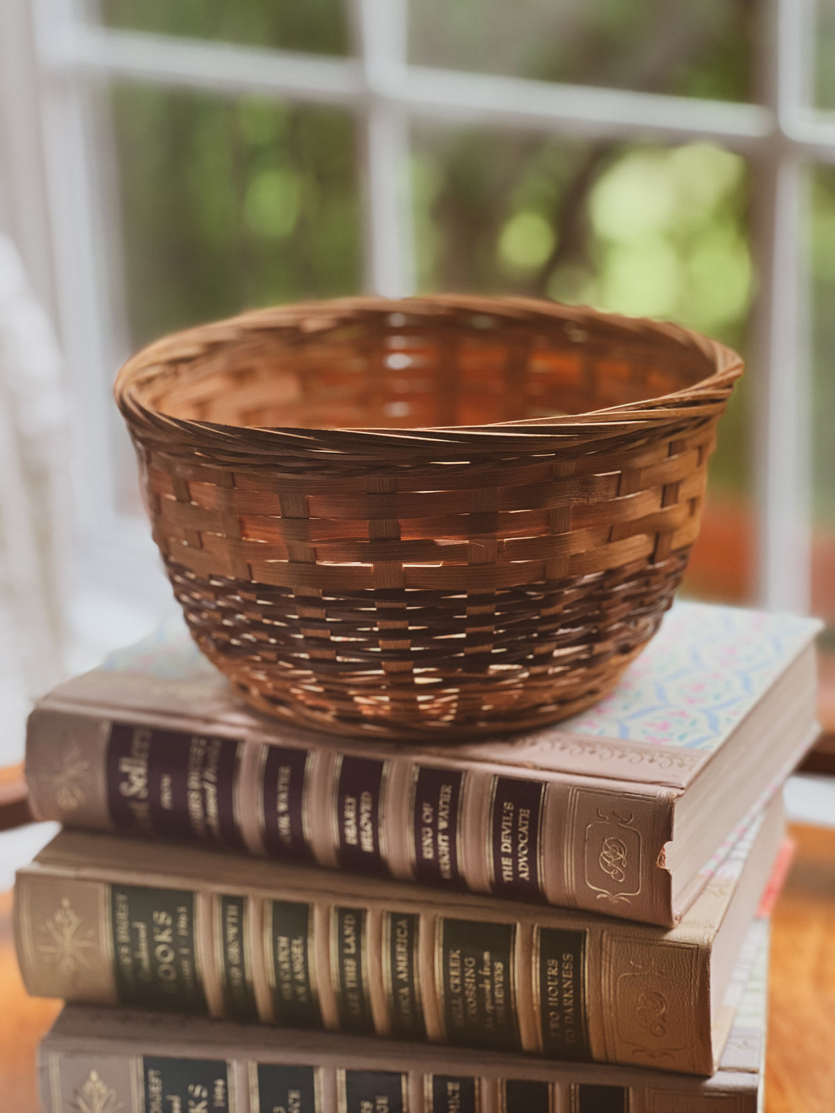 Small Vintage Wicker Gathering Basket