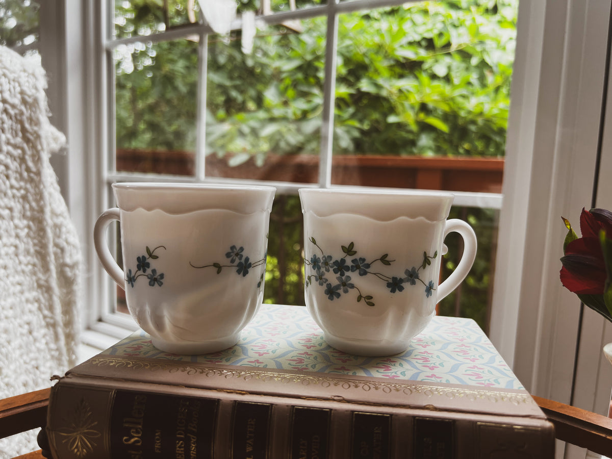 Blue Forget-Me-Not Cups Set of 2