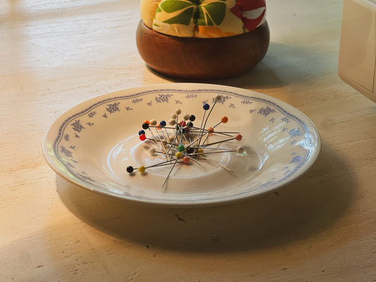 Vintage Corelle Morning Blue Magnetic Pin Plate
