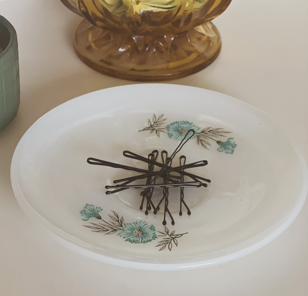 Vintage Fire King Vintage Milk Glass Magnetic Pin Dish